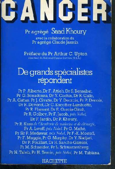 CANCER DE GRANDS SPECIALISTES REPONDENT