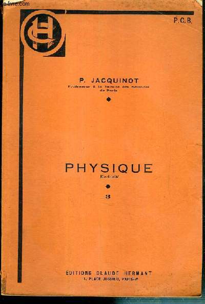 PHYSIQUE 3. - ELECTRICITE