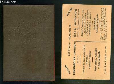 AGENDA PERIODIQUE GONNON - DEUXIEME TRIMESTRE 1939 - SOUVENIRS DES GRANDES DECOUVERTES MEDICALES