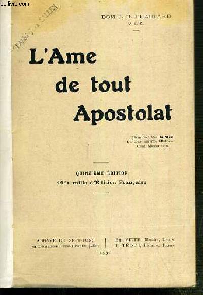 L'AME DE TOUT APOSTOLAT - 15eme EDITION