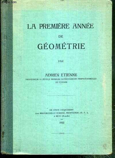 LA PREMIERE ANNEE DE GEOMETRIE