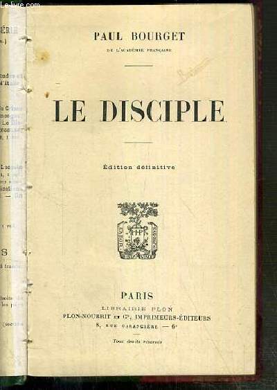 LE DISCIPLE - EDITION DEFINITIVE