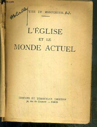 L'EGLISE ET LE MONDE ACTUEL