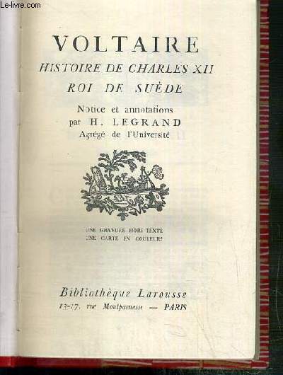 HISTOIRE DE CHARLES XII - ROI DE SUEDE