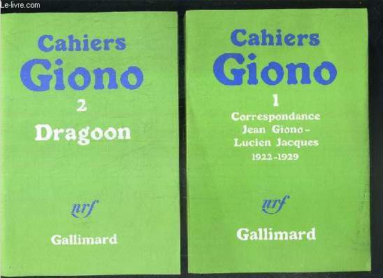 CAHIERS GIONO - 2 VOLUMES - 1 + 2