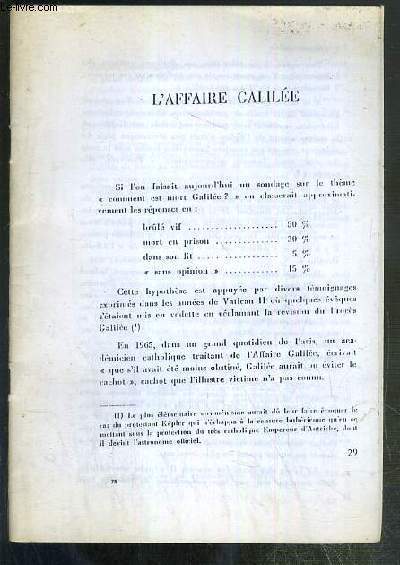 L'AFFAIRE GALILEE