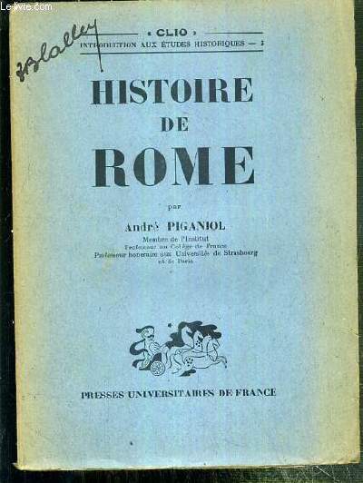 HISTOIRE DE ROME / COLLECTION CLIO - INTRODUCTION AUX ETUDES HISTORIQUES 3