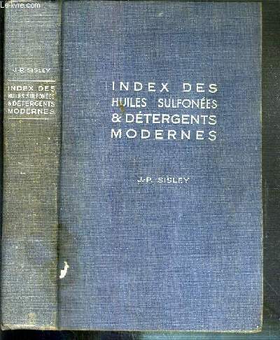 INDEX DES HUILES SULFONEES ET DETERGENTS MODERNES