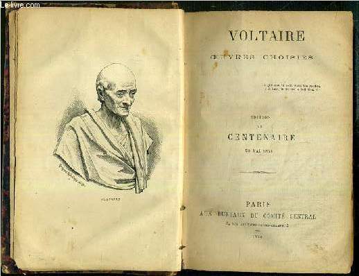 OEUVRES CHOISIES - EDITION DU CENTENAIRE 30 MAI 1878