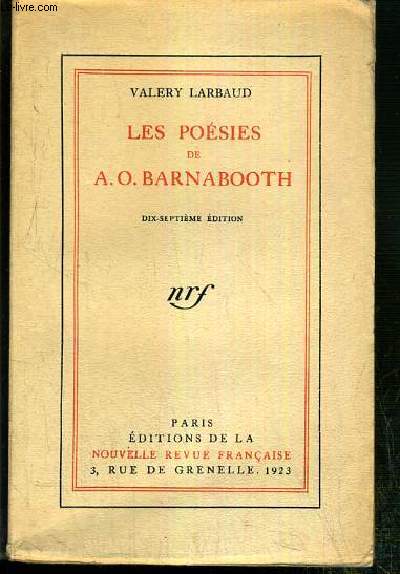 LES POESIES DE A.O. BARNABOOTH