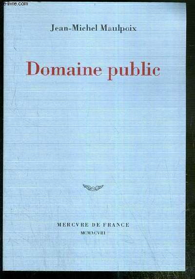 DOMAINE PUBLIC - ENVOI DE L'AUTEUR.