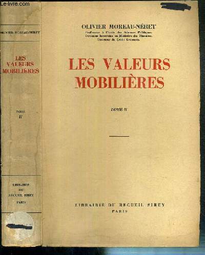 LES VALEURS MOBILIERES - TOME II