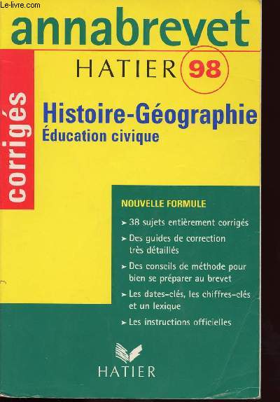 ANNABREVET 2004 / HISTOIRE GEOGRAPHIE - EDUCATION CIVIQUE