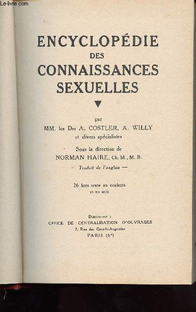 ENCYCLOPEDIE DES CONNAISSANCES SEXUELLES