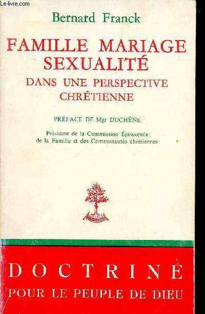 FAMILLE MARIAGE SEXUALITE DANS UNE PERSPECTIVE CHRETIENNE N13