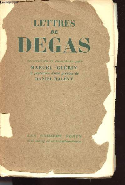 LETTRES DE DEGAS