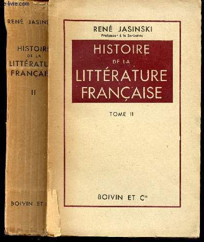 HISTOIRE DE LA LITTERATURE FRANCAISE-TOME II