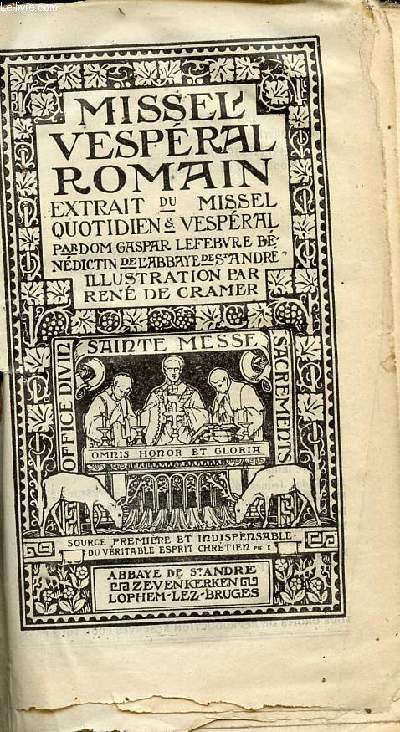 MISSEL VESPERAL ROMAIN - EXTRAIT DU MISSEL QUOTIDIEN ET VESPERAL