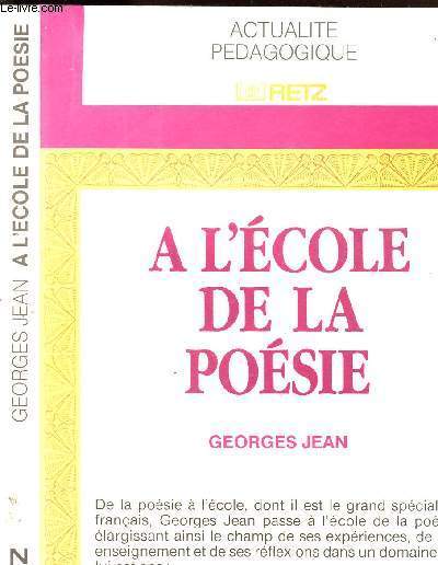 A L ECOLE DE LA POESIE