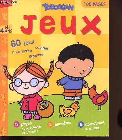 TOBOGGAN JEUX - 100 PAGES DE JEUX - DES 4 ANS