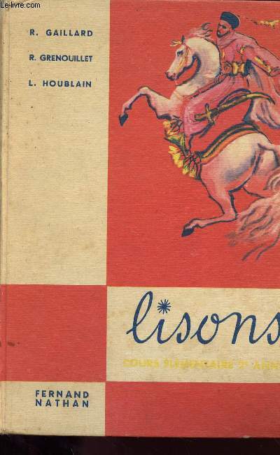 LISONS - COURS ELEMENTAIRES SECONDE ANNEE