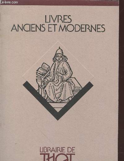 Catalogue de vente n1- Librairie de Thot - Livres anciens et modernes