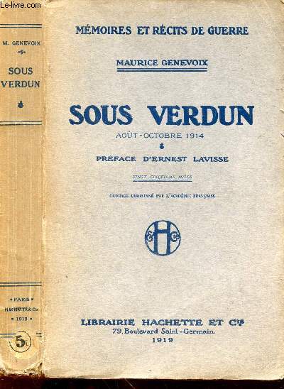 Sous Verdun : aout - octobre 1914. Collection 