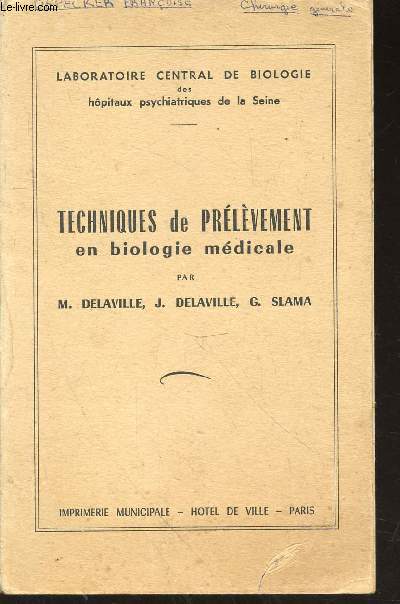 Techniques de prlvement en biologie mdicale