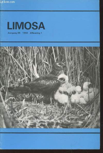 Limosa Jaargang 65 - 1992 Aflevering 1. Sommaire : Territorium-en nestkeuze bij de Ransuil Asio otus - Buizerd Buteo buteo onspecteert het nest van Blauwe Reiger Ardea cinerea - Slaapplaatsen van Boerenzwaluwen - etc.