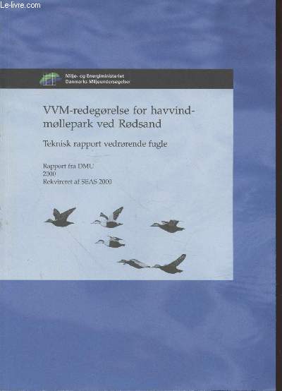 VVM-redegorelse for havvindmollepark ved Rodsand : Teknisk rapport vedrorende fugle. Rapport fra DMU 2000 Rekvireret af SEAS 2000.