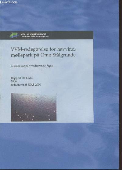 VVM-redegorelse for havvindmollepark pa Omo Stalgrunde : Teknisk rapport vedrorende fugle. Rapport fra DMU 2000 REkvireret af SEAS 2000