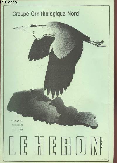 Le Hron Volume 29 n3 Dcembre 1996. Sommaire : Oiseaux nicheurs  Kortrijk et en rgion liloise par Jean-Charles Tombal.