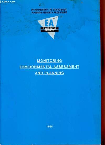 Monitoring environmental assessment and planning