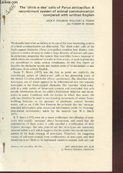 Tir  part : Semiotica Vol.56 N3-4 : The 