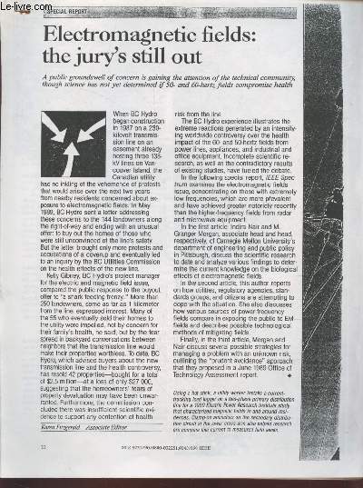 Tir  part, photocopies : Idee Spectrum August 1990 : Electromagnetic fields : the jury's still out