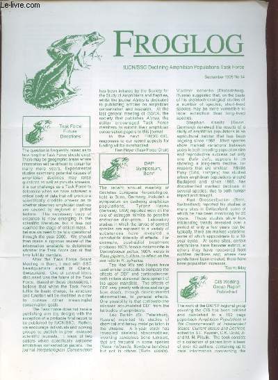 Brochure Froglog n14: Newsletter of the Declining Amphibian Populations Task Force