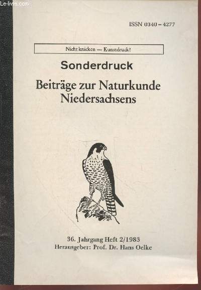 Tir  part : Beitrge zur Naturkunde Niedersachsens Vol.36 n2 (1983) : Beobachtungen ber ultrahohen Zug von Kleinvgeln in Richtung der Kste am 17.Oktober 1965 bei Windstille.