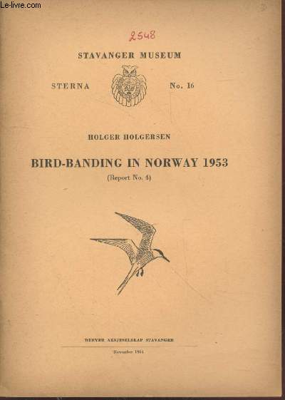 Sterna n16. Bird-Banding in Norway 1953. Report n4.