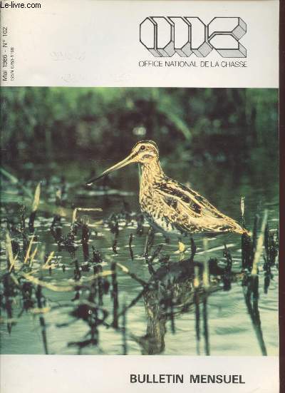 Bulletin Mensuel n102 Mai 1986. Sommaire : Les amnagements de la rserve de l'Office National de la Chasse de St Georges de Bohon - Fdration dpartementale des chasseurs de la Vende : Le plan de chasse  la perdrix grise et rouge - etc.
