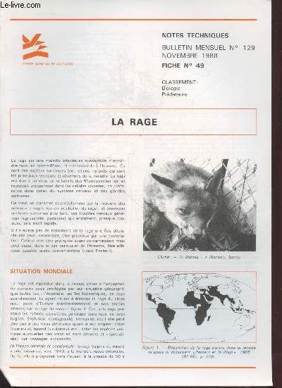 Notes Techniques - Bulletin Mensuel n129 Fiche n49 : La Rage