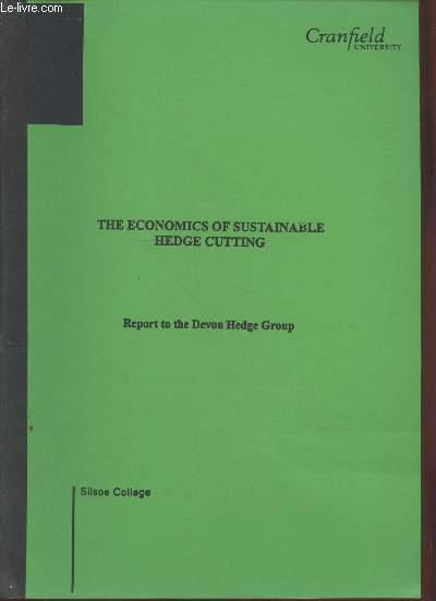 The economics of sustainable hedge cutting - February 1995.