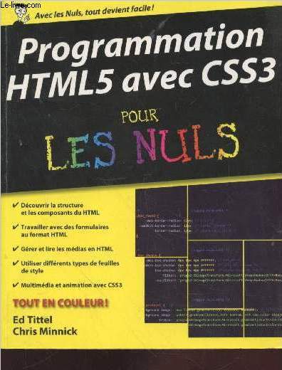 Programmation HTML 5 avec CSS3 pour les nuls