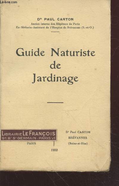 Guide Naturiste de jardinage