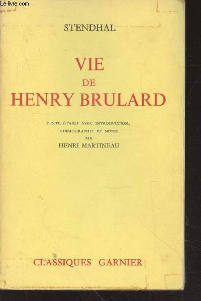Vie de Henry Brulard (Collection : 