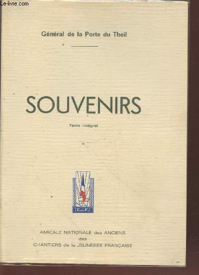 Souvenirs (Les Cahiers de la C.E.R.P. n3)