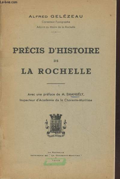 Prcis d'Histoire de La Rochelle