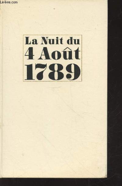 La Nuit du 4 aot 1789