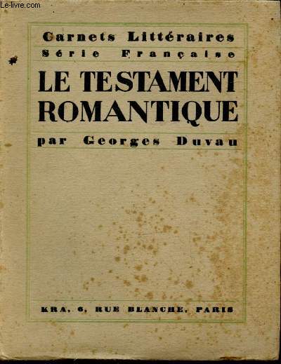 Le testament romantique (Collection : 