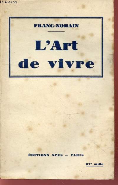 L'Art de Vivre (Avec envoi d'auteur)