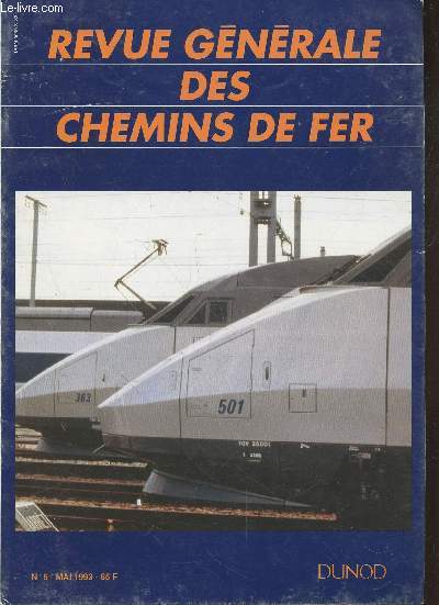 Revue Gnrale des Chemins de Fer n5 Mai 1993. Sommaire : Utilisation d'automates programmables pour la rnovation des locomotives BB 9600 par Jean Sauvestre - L'application BADEM : Base de donnes des engins moteurs par Jean Pierre Lafarge - etc.